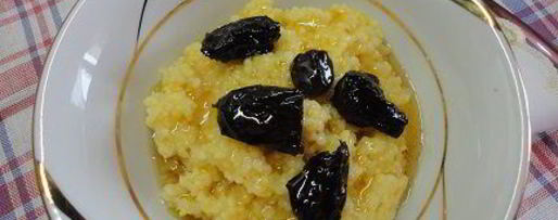 Шаг 3: каши пшенной с черносливом