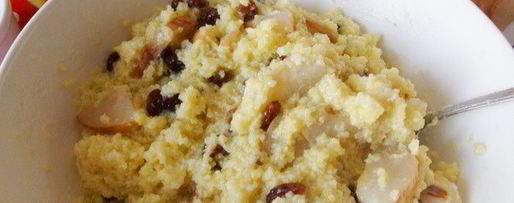 Шаг 8: каши пшенной с грушами и изюмом