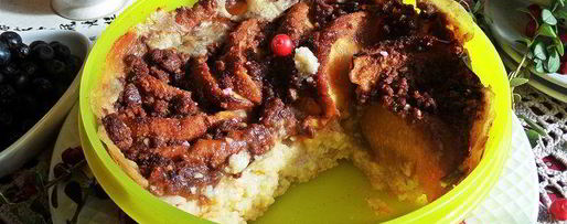 Шаг 10: каши пшенной, запеченной под персиком