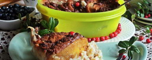 Шаг 12: каши пшенной, запеченной под персиком