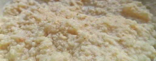 Шаг 2: каши пшенной, запеченной под персиком