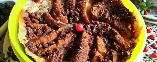 Шаг 9: каши пшенной, запеченной под персиком