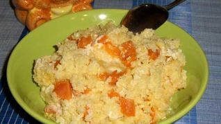Рецепт Молочной пшенной каши с курагой