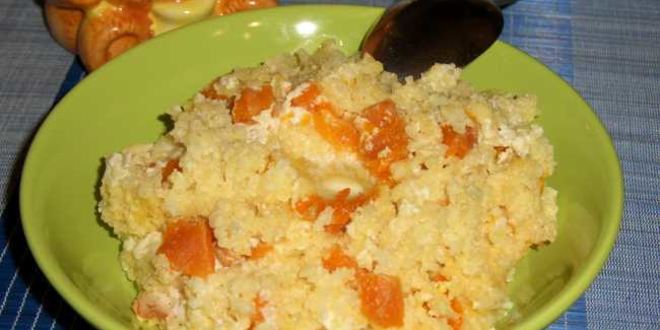 Рецепт молочной пшенной каши с курагой