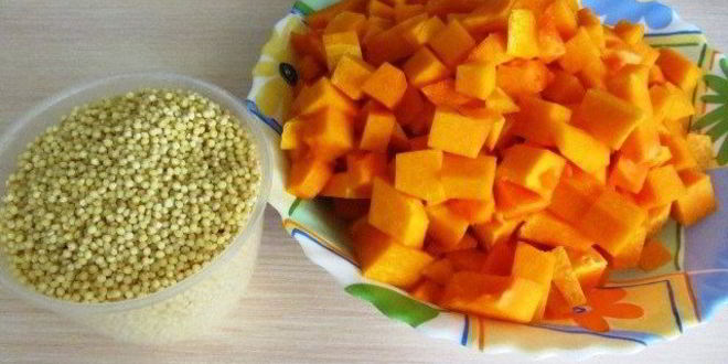 Рецепт молочной пшенной каши с тыквой в мультиварке