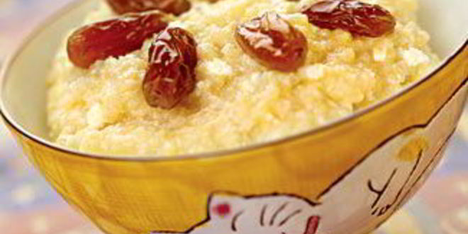 Рецепт пшенной каши с изюмом и творогом