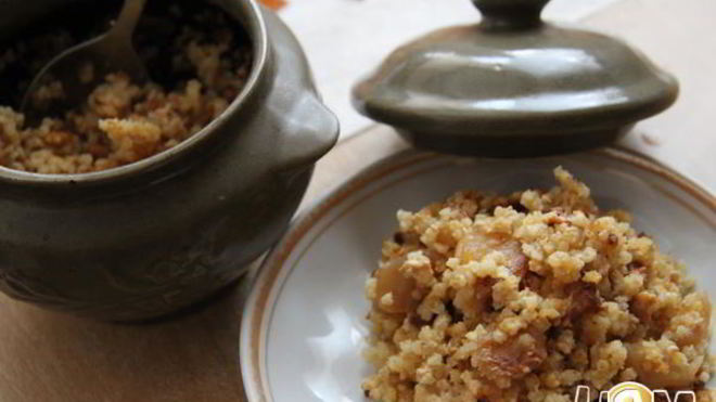 Рецепт Пшенной каши с карамельными яблоками