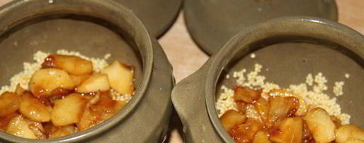 Шаг 4: пшенной каши с карамельными яблоками