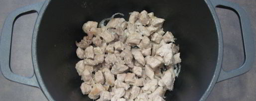 Шаг 1: пшенной каши с картофелем и свининой