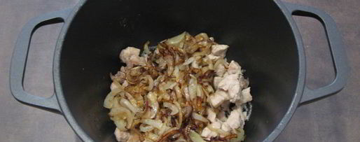 Шаг 4: пшенной каши с картофелем и свининой