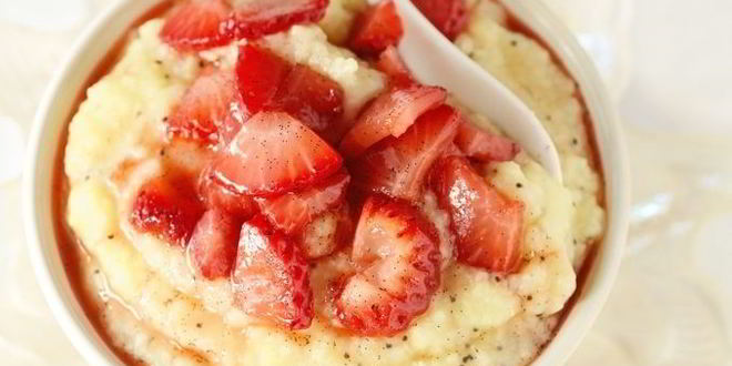 Рецепт пшенной каши с клубникой