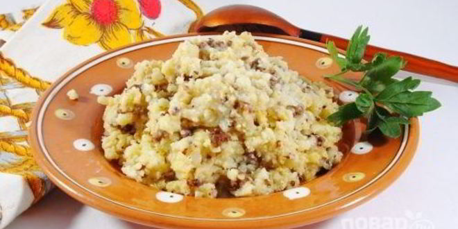 Рецепт пшенной каши с мясом