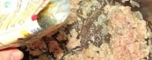 Шаг 6: пшенной каши с мясом