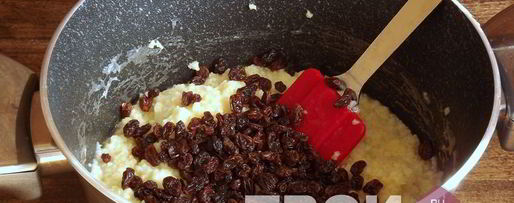 Шаг 1: пшенной каши с творогом и изюмом