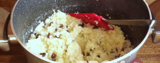 Шаг 2: пшенной каши с творогом и изюмом