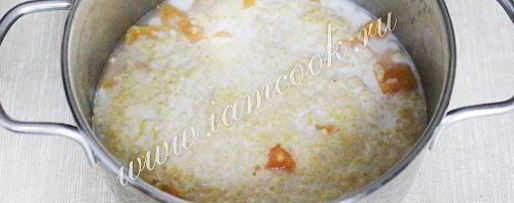 Шаг 5: пшенной каши с тыквой и медом