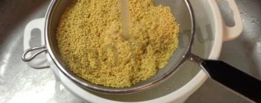 Шаг 1: пшенной каши с тыквой, корицей и вишней