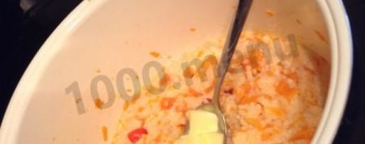 Шаг 6: пшенной каши с тыквой, корицей и вишней