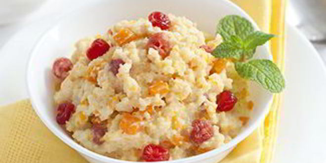 Рецепт пшенной каши с тыквой, корицей и вяленой вишней в мультиварке