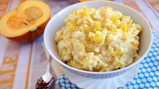 Рецепт Пшенной каши с тыквой в горшочках