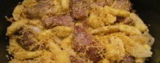 Шаг 1: пшенной каши со свининой