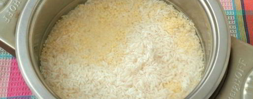 Шаг 1: рисова-пшенной каша на молоке