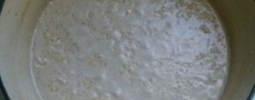 Шаг 2: жидкой пшенной каши