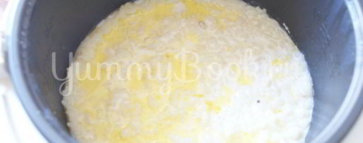 Шаг 2: рисовой молочной каши в мультиварке