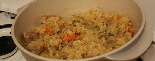 Шаг 5: ароматной рисовой каши с мясом и капустой