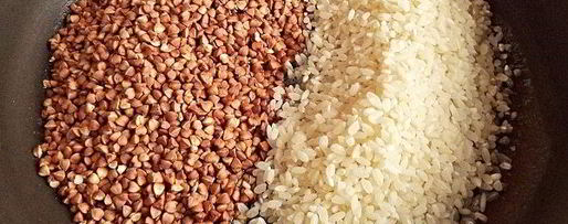 Шаг 4: гречнева-рисовой каша на молоке