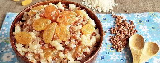 Шаг 8: гречнева-рисовой каша на молоке