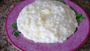 Рецепт Молочной рисовой каши с тыквой на молоке