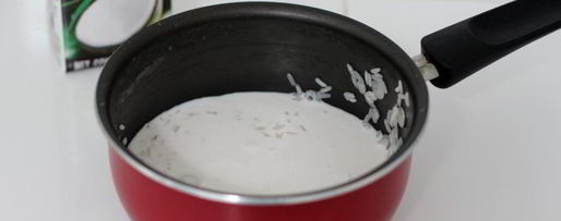 Шаг 2: рисовой каши на кокосовом молоке с бананом