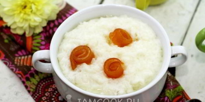 Рецепт рисовой каши на молоке в мультиварке