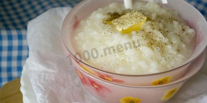Рецепт рисовой каши на воде с топленым маслом