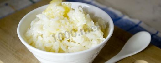 Шаг 6: рисовой каши на воде с топленым маслом