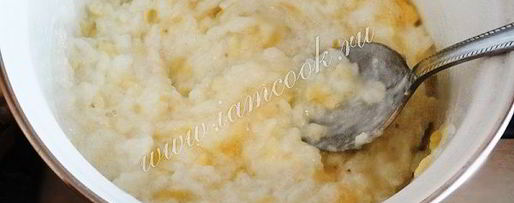 Шаг 6: рисовой каши с бананом