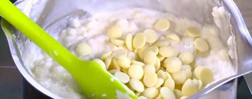 Шаг 3: рисовой каши с белым шоколадом и запеченными персиками