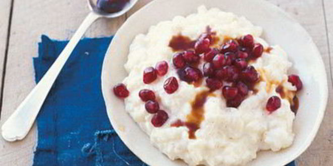 Рецепт рисовой каши с гранатовым сиропом