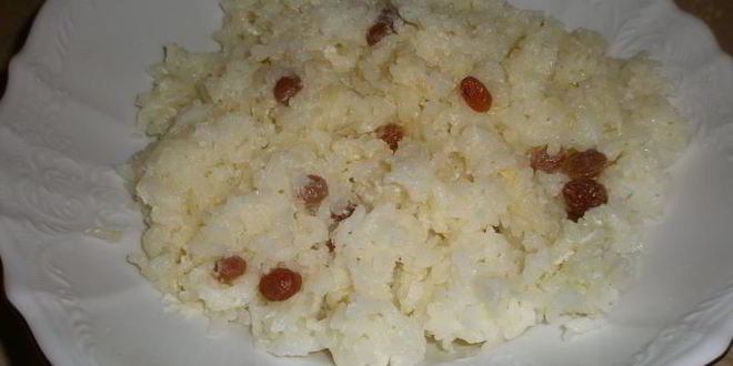 Рецепт рисовой каши с изюмом в мультиварке на молоке