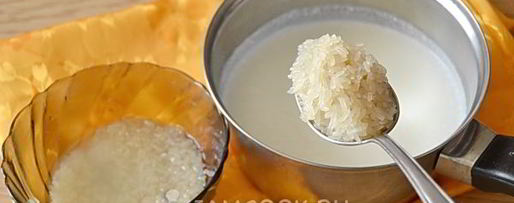 Шаг 4: рисовой каши с изюмом