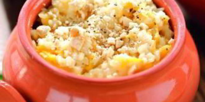 Рецепт рисовой каши с манго и миндалем