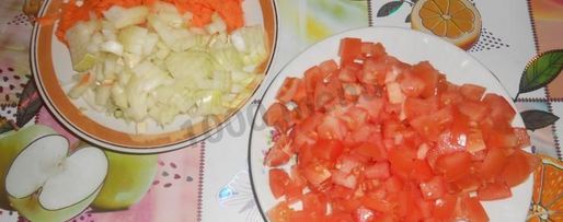 Шаг 2: рисовой каши с овощами на гарнир