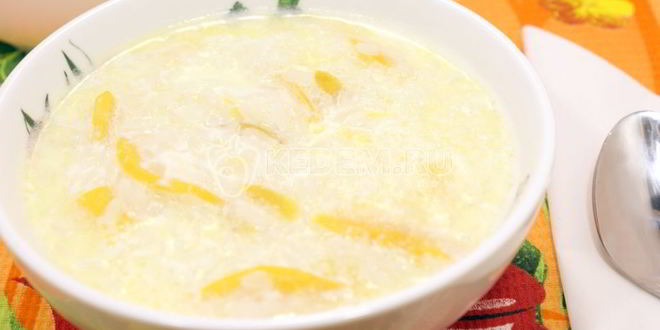 Рецепт рисовой каши с персиком