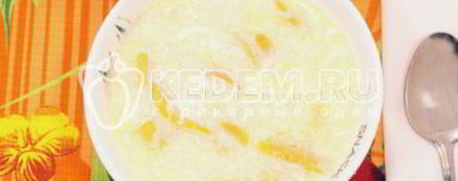 Шаг 4: рисовой каши с персиком