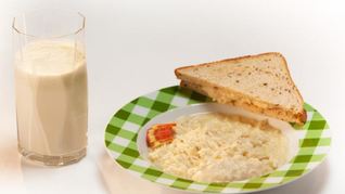 Рецепт Рисовой каши с ревенем и тосты с кремом из ревеня