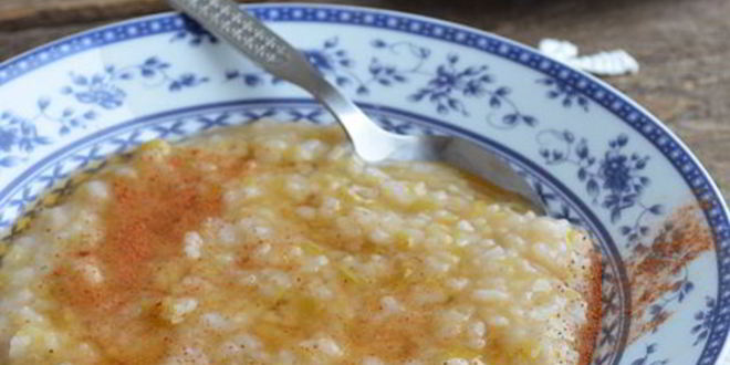 Рецепт рисовой каши с ревенем