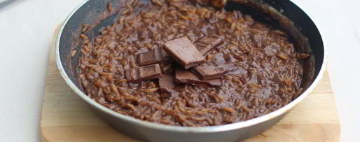 Шаг 4: рисовой каши с шоколадом