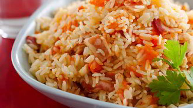 Рецепт Рисовой каши с тыквой и беконом в мультиварке