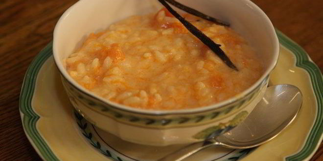 Рецепт рисовой каши с тыквой и ванилью